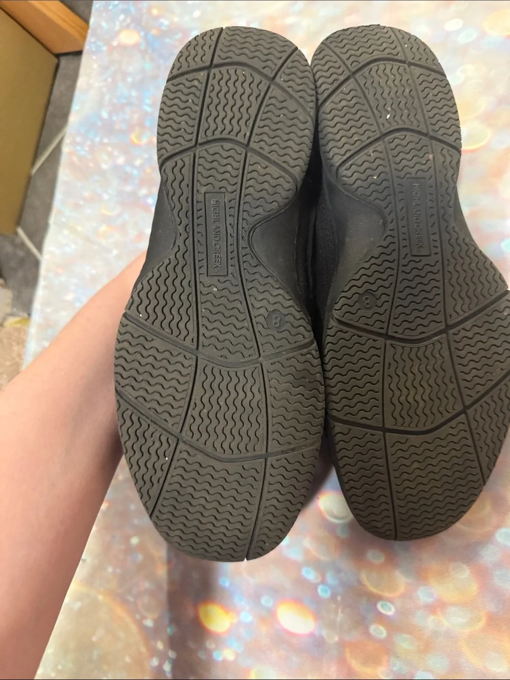 Highland Creek black  Lace-Up Moccasin Flats for Women 8m